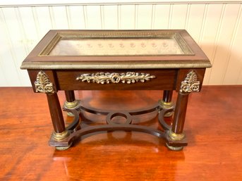 Miniature Empire Style Mahogany Console Jewel Case