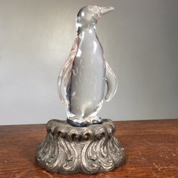 Nice Vintage YAMANAKA & CO Glass Penguin On Silver Base - Circa 1940/50 - Great Vintage Piece - Made In Japan