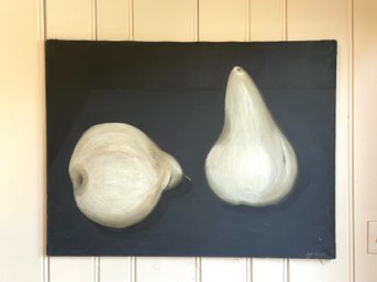 Pair Of White Pears, Signed