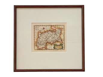 Vintage Print On Paper Of A Map Of Middlesex By John Seller