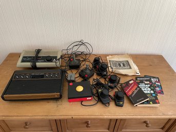 Original Atari 2600 Video Game System Console With Pinball And Joystick Controllers