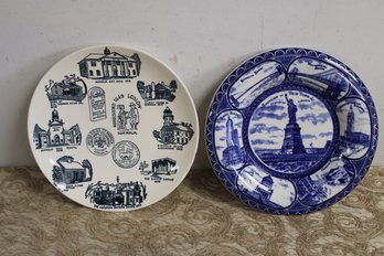 2 Souvenir Plates Of New York