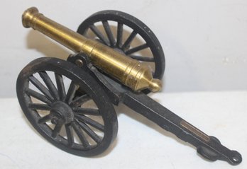 Vintage Cast Iron And Brass Stone Mountain Cannon
