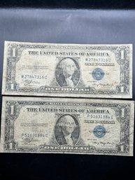 2 1935-A $1 Silver Certificates
