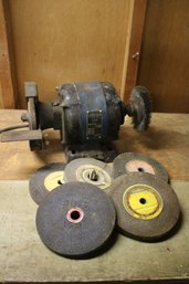 Vintage Commander A.C.  Grinder With Bonus Grinding Wheels