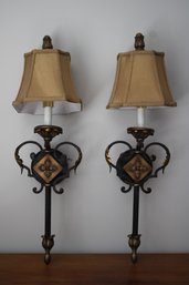 Pair Of Handcrafted Decorative Wall Sconces