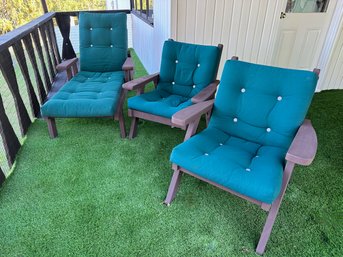 Redwood Deck Furniture - Two Chairs & A Lounge