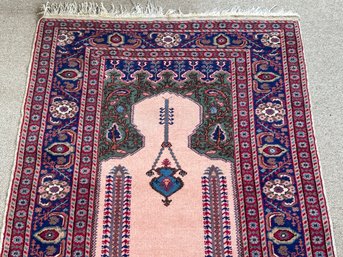 A Hand Knotted Mid Century Turkish Wool Rug