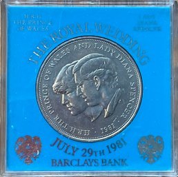 Commemorative Coin For The Royal Wedding Of Charles And Diana 1981