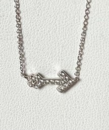 STERLING SILVER CZ ARROW NECKLACE