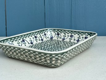 Handmade Polish Pottery Serving Dish