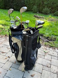 2 Bags Of Golf Clubs And Misc