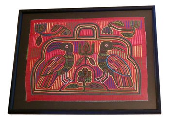 Mola Textile  Applique Art Framed