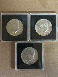 Beautiful Lot Of 3 Kennedy Half Dollars 40 Silver