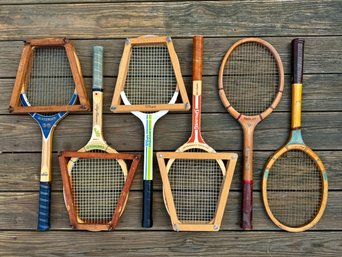 Tennis Anyone? Grouping Of Six Vintage Tennis Rackets