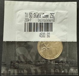 2004-P Texas State Quarter UNC In Littleton Package