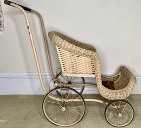 Heywood-Wakefield Wicker Baby Stroller