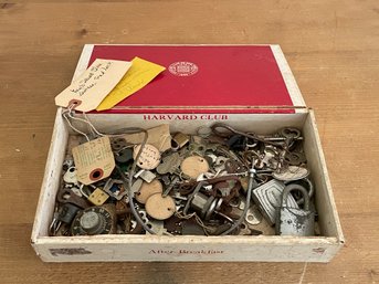 Harvard Club NY Cigar Box Full Of Old Keys