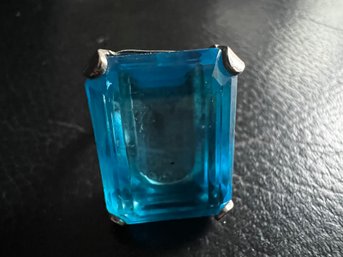 Beautiful Blue Topaz Pinky Ring - Size 4