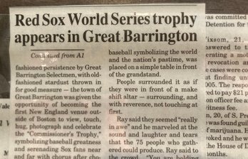 Local Red Sox Newspaper Clips