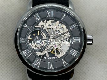 Sleek Men's M G ORKINA Manual Winding Wristwatch With Skeletal Dial