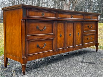 A Beautiful Fruit Wood Credenza In French Style, C. 1970's, By The GEORGE KEMPLER COMPANY