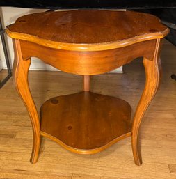 Hardwood Two Tier End Table