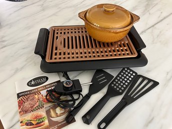 NEW Gotham Smokeless Electric Grill  And Lidded Pot