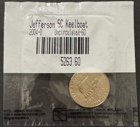 2004-D Jefferson Nickel Keelboat UNC In Littleton Package