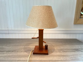 Vintage Wood Well Pump Lamp