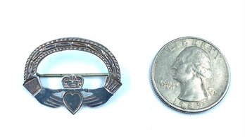 925 Irish Sterling Silver Stamped Collada Brooch
