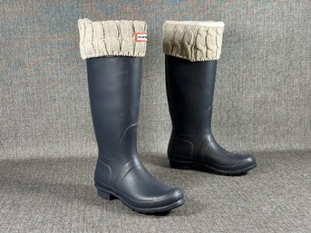 A Pair Of Hunter Original Tall Rain Boots, Women's Size 9, Like-New!