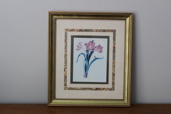 Framed & Matted Amaeyllis Purpurea Decorative Wall Art