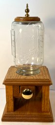 Vintage Wooden Mason Jar Candy Dispenser