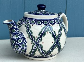 Handmade Polish Pottery Teapot (J)