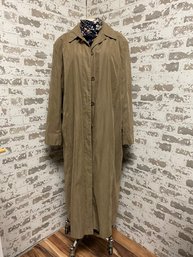 Vintage Ladies London Fog Trench Coat W/ Liner - 14r - Plus Long Silk Scarf