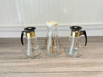 Lot Of 3 Mid Century Coffee Pots And Drink Containers