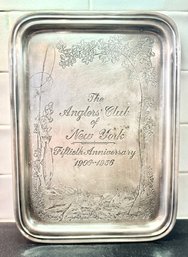 Pewter Tray - The Anglers' Club Of New York Fiftieth Anniversary