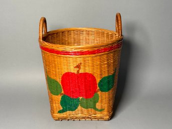 Vintage Hand Painted Apple Basket