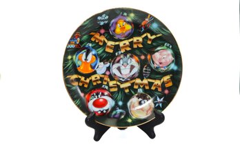 1995 The Warner Bros Gallery Collectors Edition Plate Reflection Of A Looney Christmas #377/2000