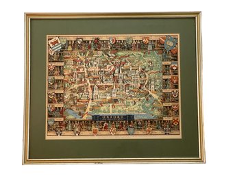 C. 1948 Kerry Lee Pictorial Map Of Oxford, England