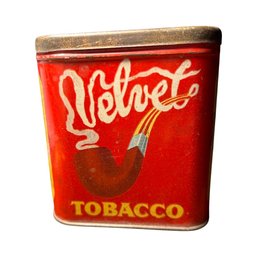 Vintage Advertising Velvet Fat Vertical Pocket Tin