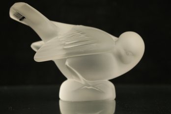Lalique Vintage Frosted Sparrow Bird Sculpture Figurine Made In France