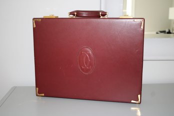 Very Rare 1975 Les Must De Cartier Burgandy Attach Case