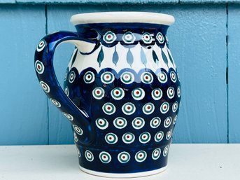 Handmade Polish Pottery Water Pitcher (J)