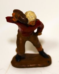 Antique WWII Era Rubber Toy Soldier Football Player Quarterback