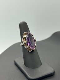 Amazing Amethyst Cocktail Ring In Sterling Silver