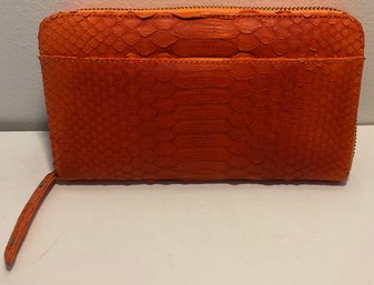 Courage B Orange, Red Soft Leather Wallet.