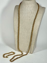 Fancy Gold Tone Link Necklace And Matching Bracelet