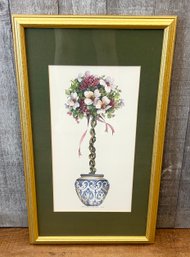 Carolyn Wright Floral Watercolor Framed Print